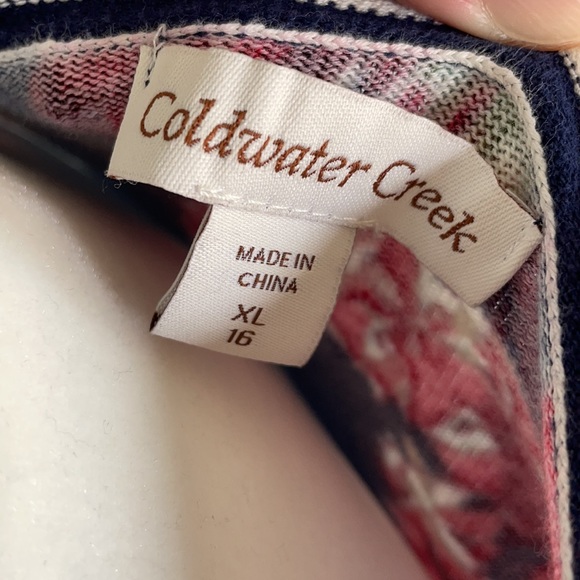 St. Johns Bay Floral Cardigan button up SZ XL/16 - Picture 4 of 4